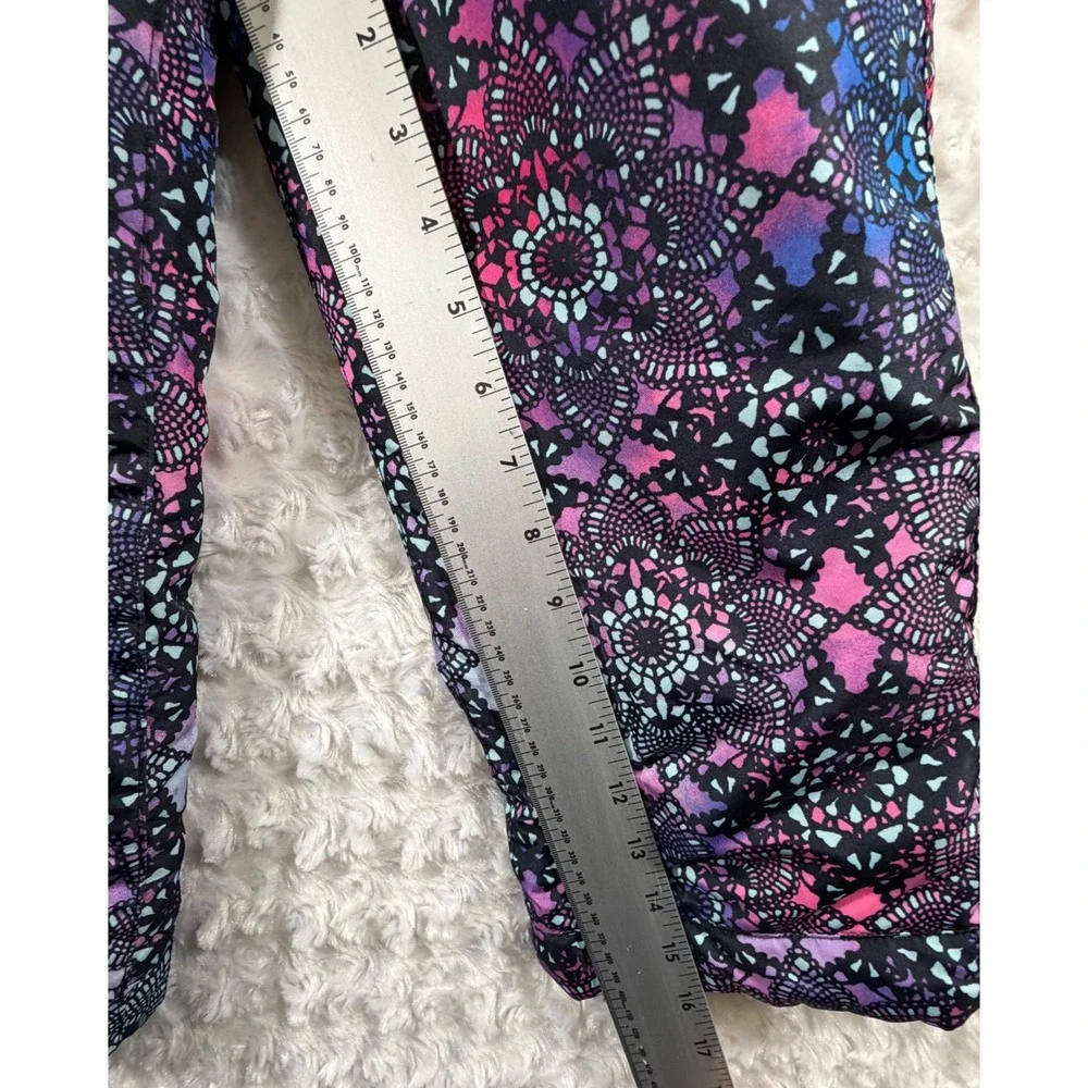 The Childrens Place Girls 5T Snow Bibs Purple Pink Blue Geometric Print Overalls